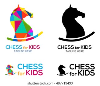 Chess Knight Horse Logo design for kids