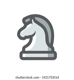 Chess Knight Horse Vector icon Cartoon illustration