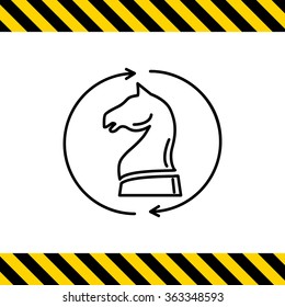 Chess knight icon 