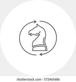 Chess knight icon 
