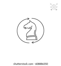 Chess knight icon 