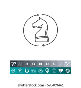 Chess knight icon 