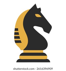 A Chess Knight Icon Against White Background