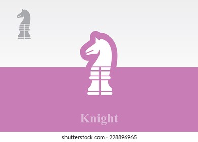 Chess Knight Icon. Eps.10.