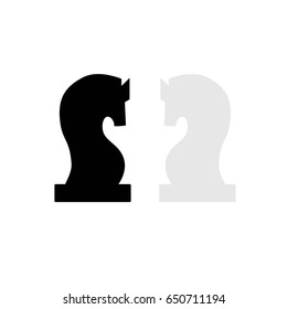 Chess knight icon. Game design. Vector graphic
