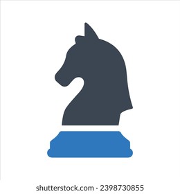 Icono del ajedrez, caballo. Icono de ingeniería