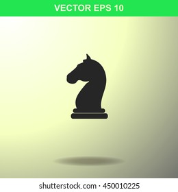 Chess knight icon. Illustration for business.