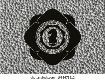 icono del ajedrez caballero dentro del emblema negro estilo retro con fondo de burbujas. Ilustración vectorial. Detallado. 