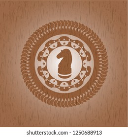 chess knight icon inside wood signboards