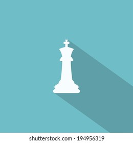 chess knight icon with long shadow