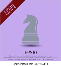 Chess knight icon or symbol