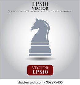Chess knight icon or symbol