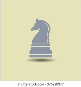 Chess knight icon or symbol