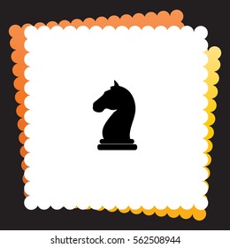 Chess knight  icon. Vector design.