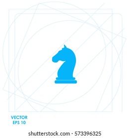 Chess knight  icon. Vector design.