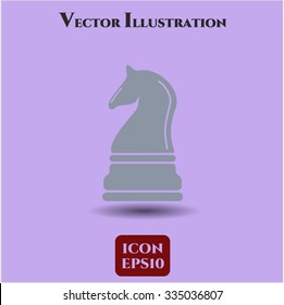 Chess knight icon vector illsutration