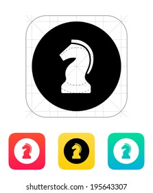 Chess Knight icon. Vector illustration.