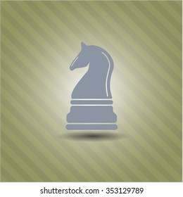 Chess knight icon vector illustration