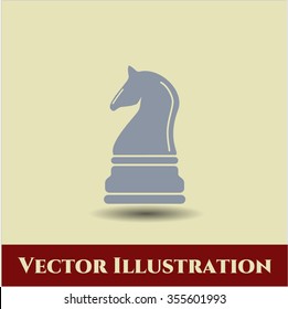 Chess knight icon vector illustration