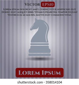 Chess knight icon vector illustration