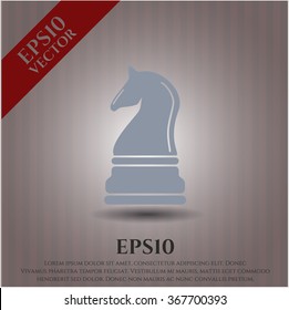 Chess knight icon vector illustration