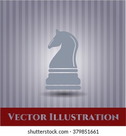 Chess knight icon vector illustration