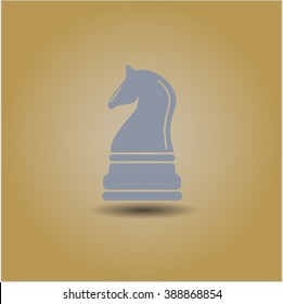 Chess knight icon vector illustration