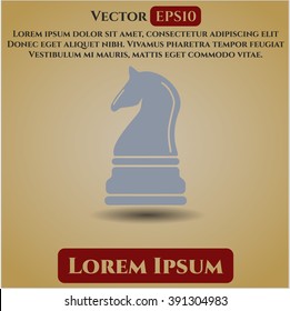 Chess knight icon vector illustration