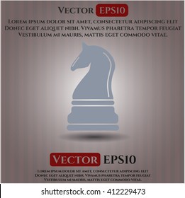 Chess knight icon vector illustration