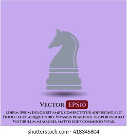 chess knight icon vector symbol flat eps jpg app web