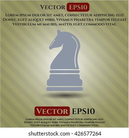 chess knight icon vector symbol flat eps jpg app web