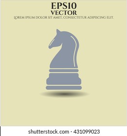 Schach-Ritter-Symbol Vektorsymbol flach eps jpg app web