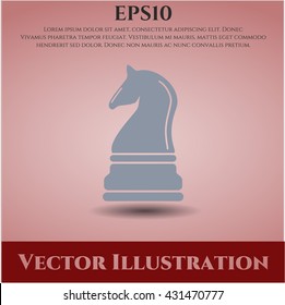 icono del ajedrez knight vector símbolo de pechos planos jpg aplicación web