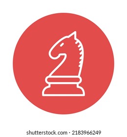 Chess knight Isolated Vector icon which can easily modify or edit

