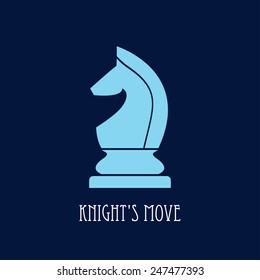 chess knight. knight's move symbol