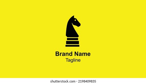 Chess knight logo depicting courage and bravery