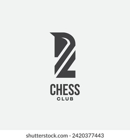 Chess knight logo design template. Vector illustration.