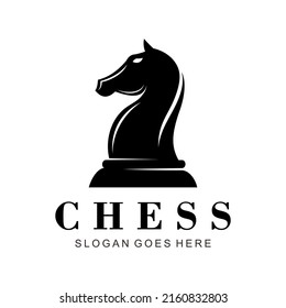 chess knight logo vector template