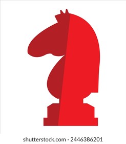 Chess knight piece vector, knight illustration chess