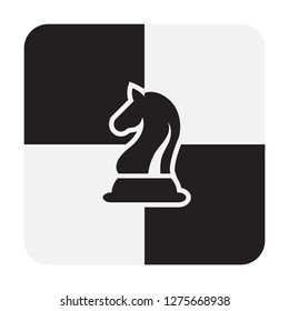 Chess Knight Pieces isolated on white background. Chessboard Knight Silhouettes Vector Illustration.