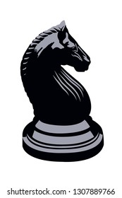  chess knight realistic vector illustration isolated