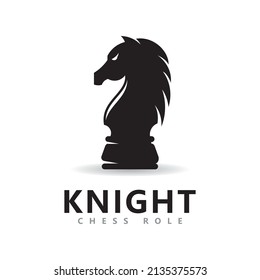 Chess knight role logo vector, Chess piece vector icons 