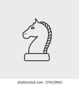 Chess Knight simple icon