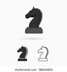 Chess Knight simple icon