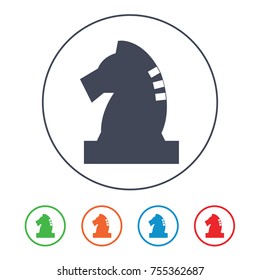 Chess Knight simple icon