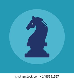 Chess Knight simple icon - Illustration