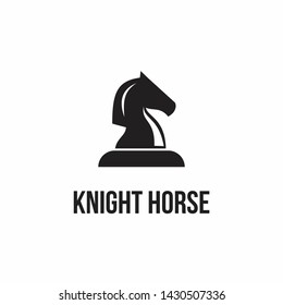 Chess Knight simple icon on white background