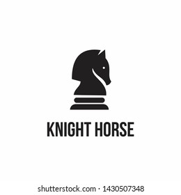 Chess Knight simple icon on white background