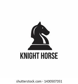 Chess Knight simple icon on white background