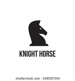 Chess Knight simple icon on white background